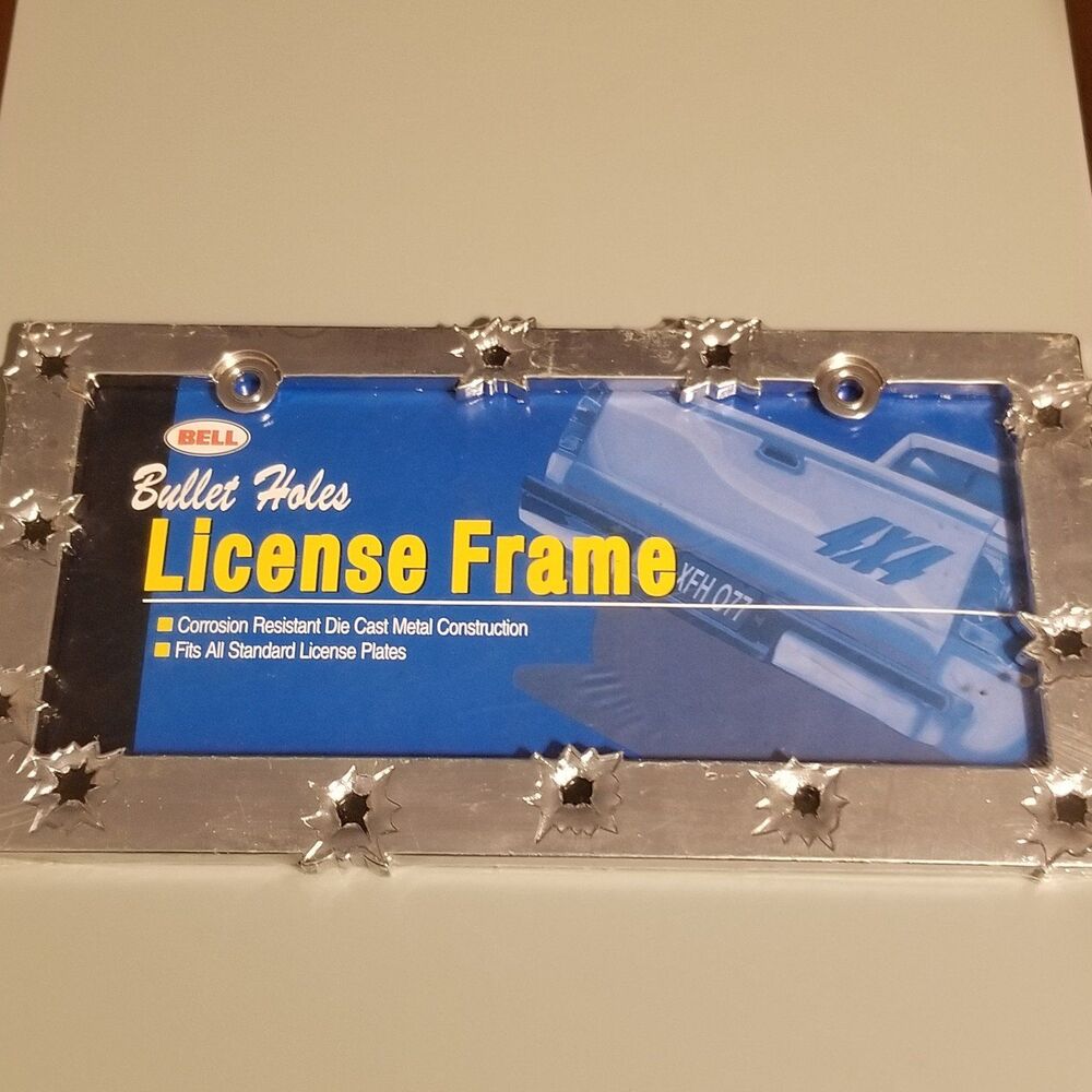 Bell bullet hole license plate bracket sealed